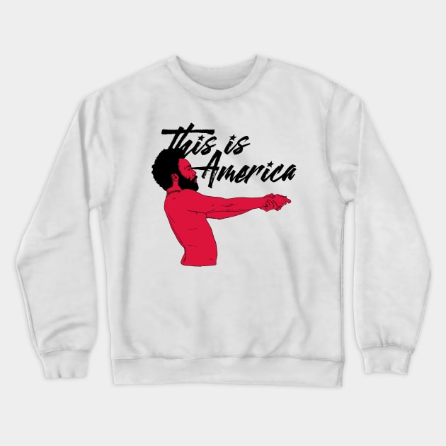 This is America White Crewneck Sweatshirt by zerobriant